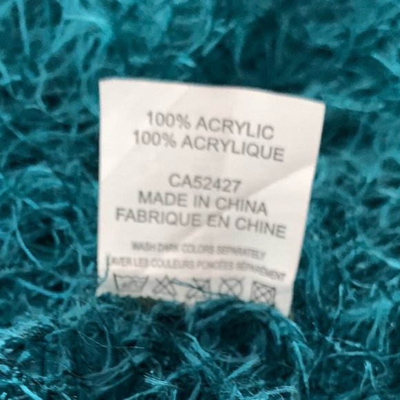 PICK 4 , GET 1 FREE.   Scarf,  Long, Acrylic Wool, Blue, Cylinder - Picture 6 of 7